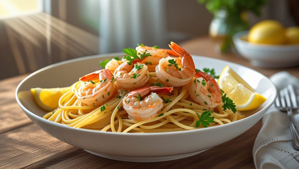15-Minute Garlic Butter Shrimp Pasta ll Quick and Easy Dinner Idea